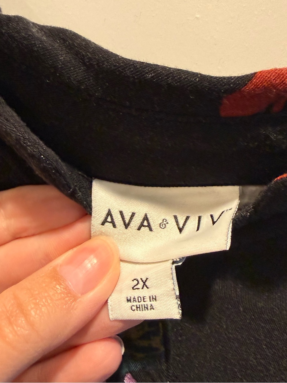 Ava & Viv Black Floral Women’s Flowy Blouse - Picture 7 of 10